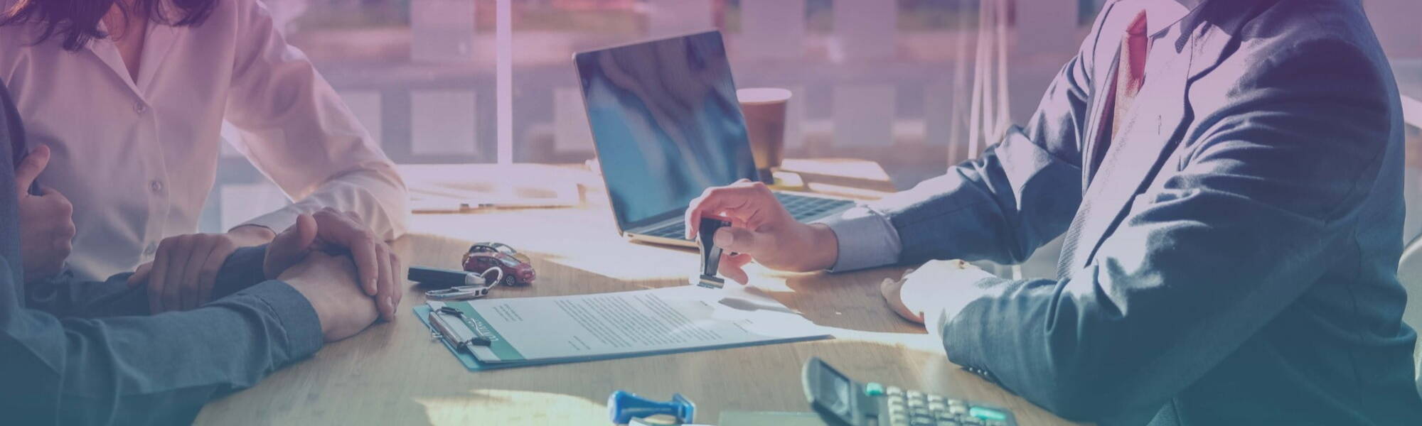 Insurance professionals agreeing to a contract